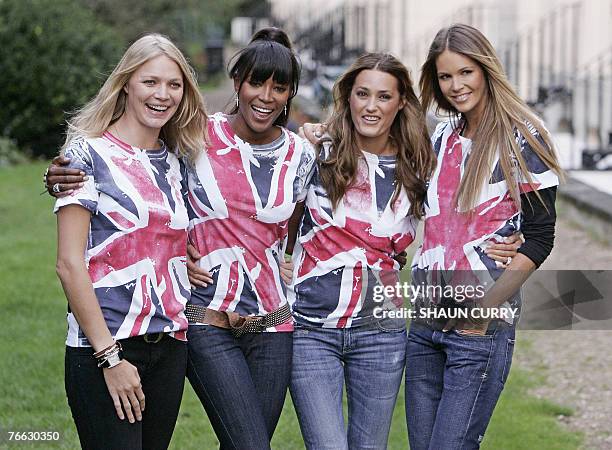 Fashion models Jodie Kidd, Naomi Campbell, Yasmin LeBon and Elle Macpherson attend a photocall in central London, 10 September 2007. The photocall...