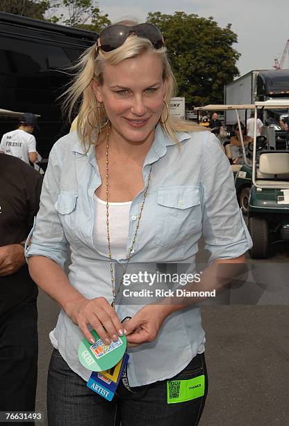 Actress Dayrl Hannah Backstage at Farm Aid 2007 AT ICAHN Stadium on Randall's Island, NY September 9,2007.