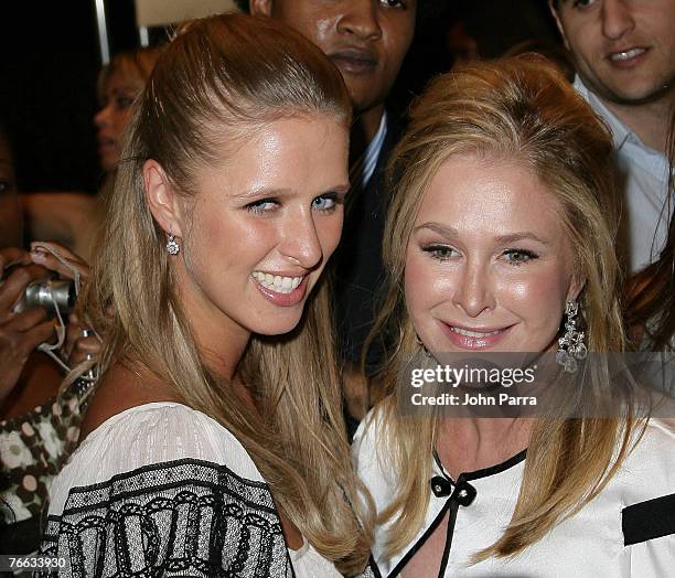 Designer Nicky Hilton and her mother Kathy Hilton during the Nicolai 2008 Fashion Show at the tent in Bryant Park during the Mercedes-Benz Fashion...
