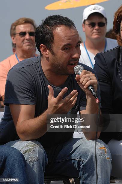 Farm Aid Board Member Dave Matthews, answer questions during The Farm Aid 2007 Press Confrence at ICAHN Stadium on Randall's Island, NY September...