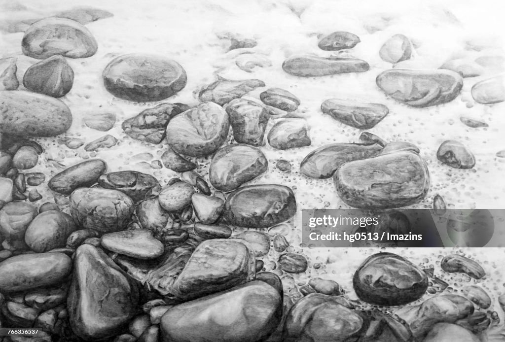 Pebble Draw Pebble Pencil Drawing High-Res Vector Graphic - Getty Images