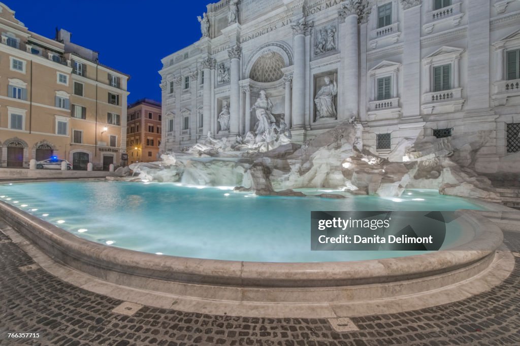 Trevi Fountain at dawn, Rome, Italy