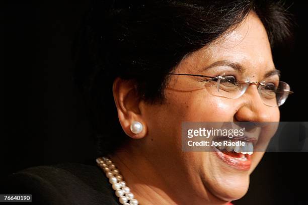 PepsiCo's chair and CEO, Indra Nooyi attends the Miami Dade College Miami Leadership Roundtable September 10, 2007 in Miami, Florida. Nooyi guides...