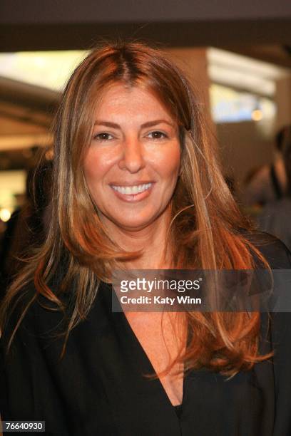 Nina Garcia, Fashion Director of ELLE magazine, poses in Bryant Park during the Mercedes-Benz Fashion Week Spring 2008 on September 10, 2007 in New...