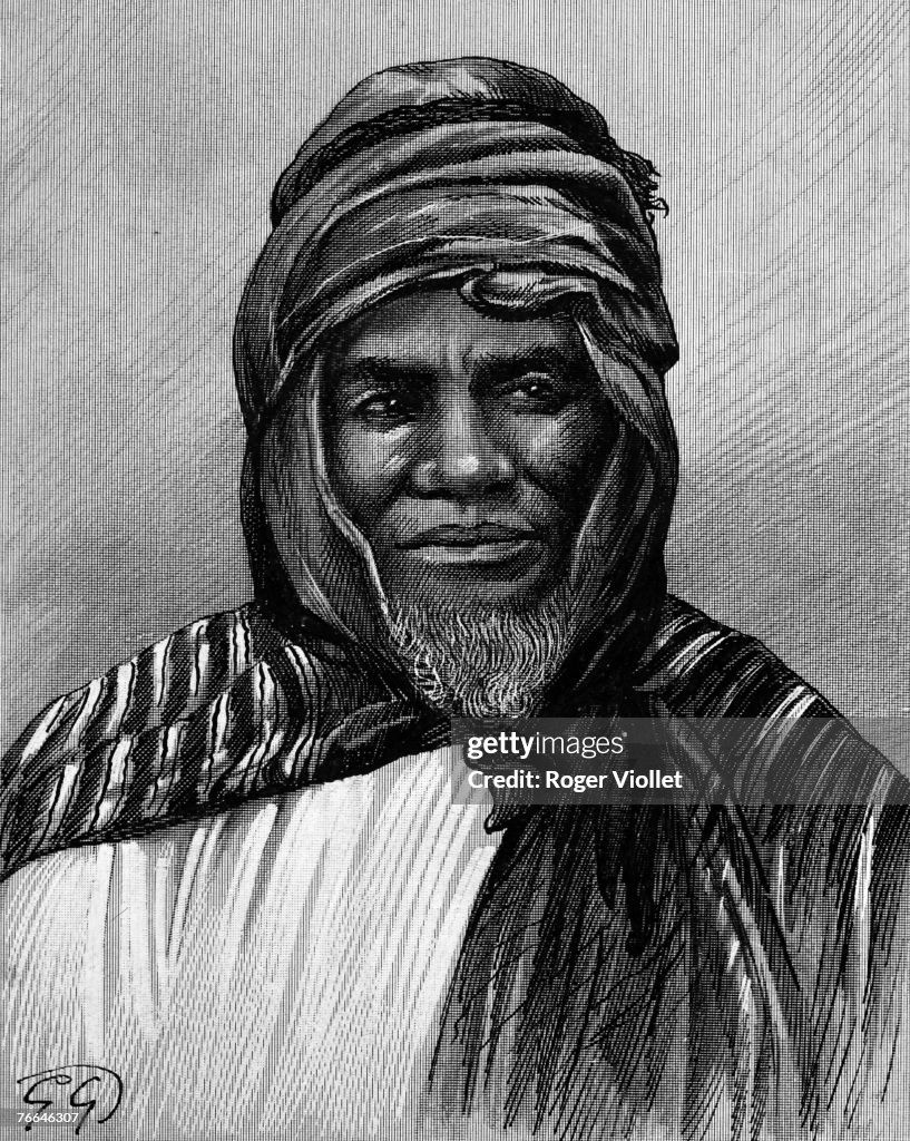 Samorie Samory Toure , founder of the Wassoulou Empire, poses for a painting ...