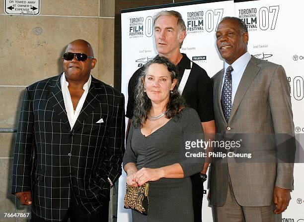 Actor Charles S. Dutton, producer Maggie Renzi, writer/director/actor John Sayles and actor Danny Glover arrive at the "Honeydripper" World Premiere...