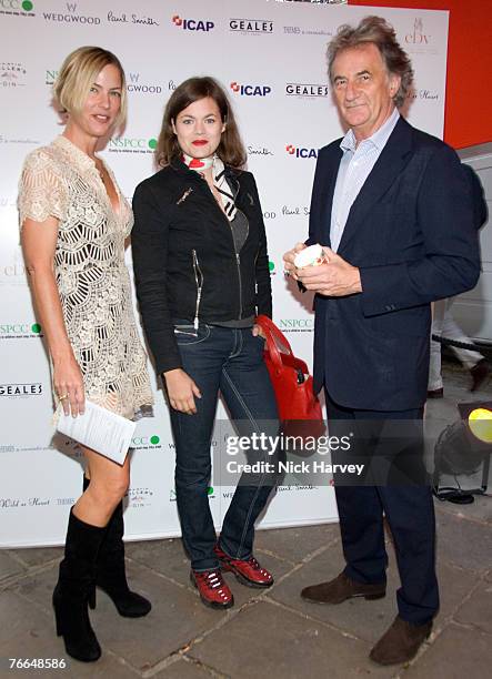 Cynthia Conran, Jasmine Guinness and Sir Paul Smith attend the NSPCC Launch China Created by Paul Smith and Wedgewood on 10th September 2007 in...