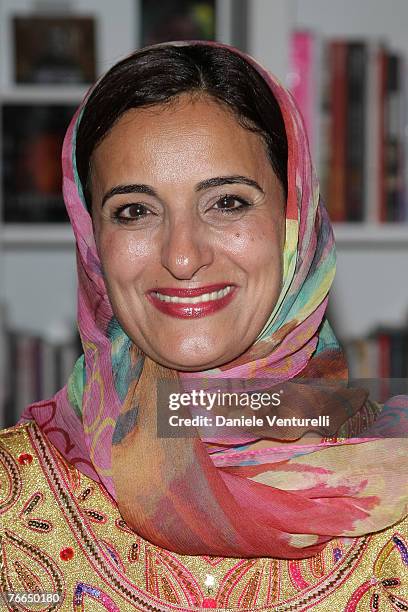 Sheikha Lubna Al Qasimi attends the Sandretto King Rebaudengo Foundation Star Prize 2007 on September 10, 2007 in Turin, Italy.