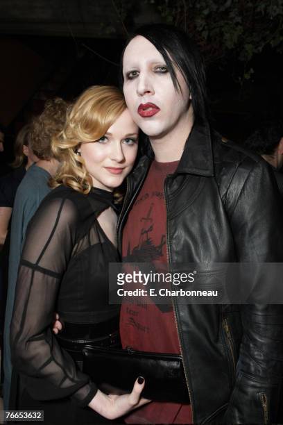 Evan Rachel Wood and Marilyn Manson at the Gala Screening of Sony Pictures "Across The Universe" during the 2007 Toronto International Film Festival...