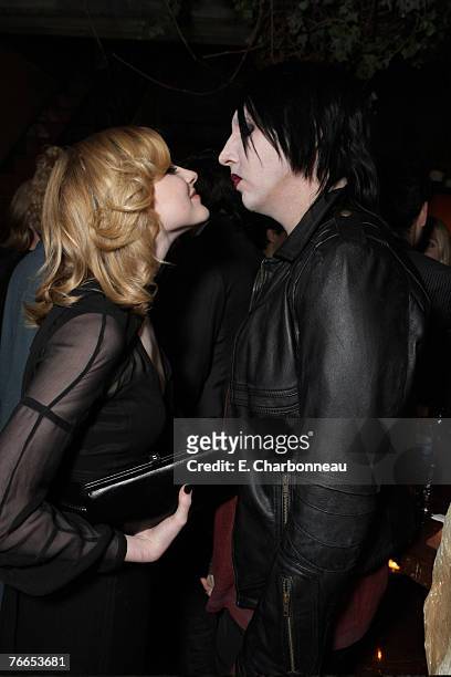 Evan Rachel Wood and Marilyn Manson at the Gala Screening of Sony Pictures "Across The Universe" during the 2007 Toronto International Film Festival...