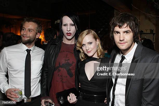 Joe Anderson, Marilyn Manson, Evan Rachel Wood and Jim Sturgess at the Gala Screening of Sony Pictures "Across The Universe" during the 2007 Toronto...
