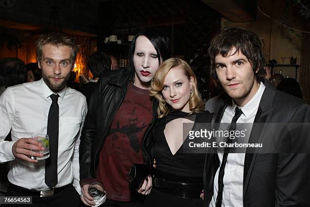 Joe Anderson, Marilyn Manson, Evan Rachel Wood and Jim Sturgess at the Gala Screening of Sony Pictures "Across The Universe" during the 2007 Toronto...