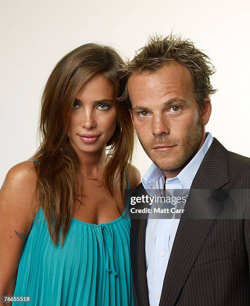 Actress Sarai Givaty and actor Stephen Dorff from the film "The Passage" poses for a portrait in the Chanel Celebrity Suite at the Four Season hotel...
