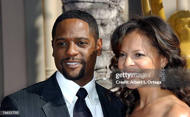 Actor Blair Underwood and wife Desiree attends the 59th Annual Primetime Creative Arts Emmys at the Shrine Auditorium in Los Angeles, California.
