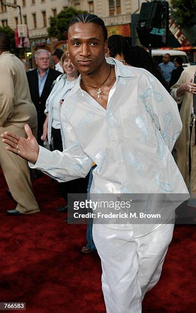 Actor Tommy Davidson attends the film premiere of Juwanna Mann June 18, 2002 in Los Angeles, California. The film opens in theaters nationwide June...