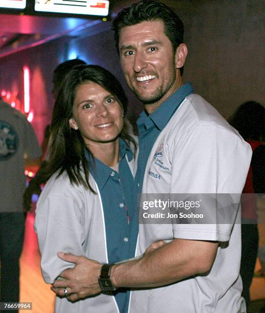 Los Angeles Dodgers Nomar Garciaparra with wife Mia Hamm during the News  Photo - Getty Images