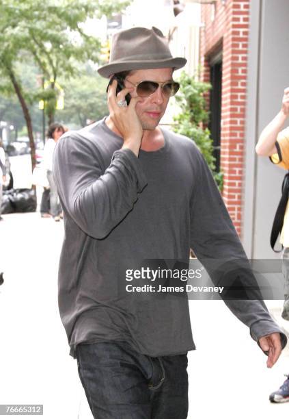 Brad Pitt Sighting on September 10, 2007 in New York.