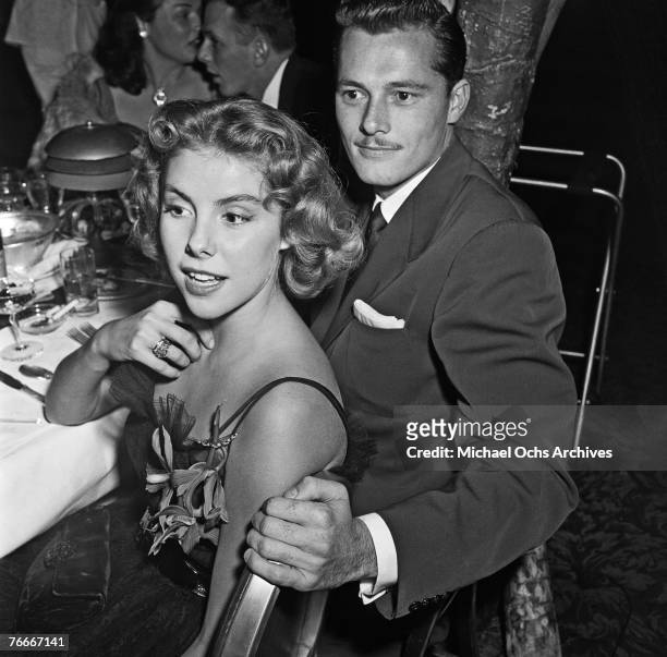 Actress Betsy von Furstenberg and Conrad "Nicky" Hilton Jr. Enjoy the tony atmosphere at the Cocoanut Grove Nightclub at the Ambassador Hotel on...