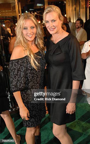 Musician Pauline Reese and Actress and co-founder of the Sustainable Biodiesel Alliance, Daryl Hannah arrive on The Green Carprt forThe Launch of the...