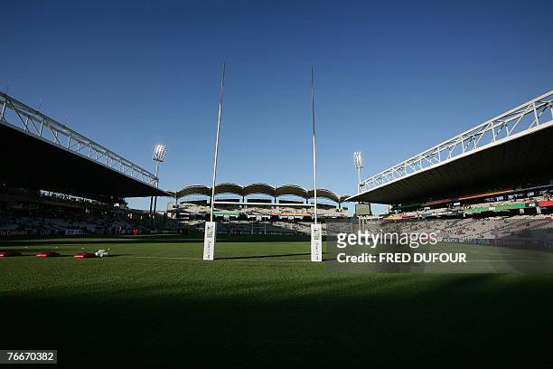 The Gerland stadium is pictured before the rugby union World Cup group D match between Argentina and Georgia, 11 September 2007 in Lyon, eastern...
