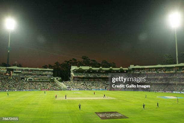 General view of the Wanderers Stadium during the ICC Twenty20 Cricket World Cup match between South Africa and the West Indies at Wanderers Stadium...