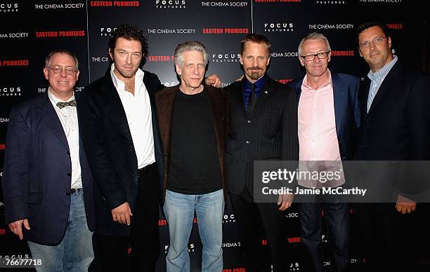 Focus Features President James Schamus, Actor Vincent Cassel, Director David Cronenberg, actor Viggo Mortensen, Producer Paul Webster and Focus...