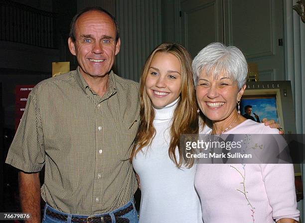 Amanda Bynes with parents Rick and Lynn Bynes