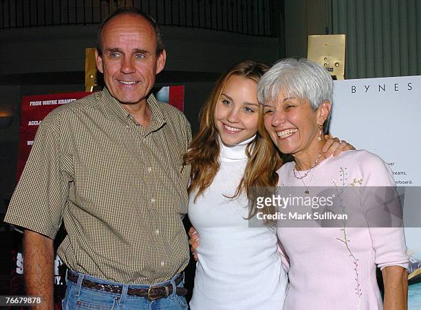 Amanda Bynes with parents Rick and Lynn Bynes