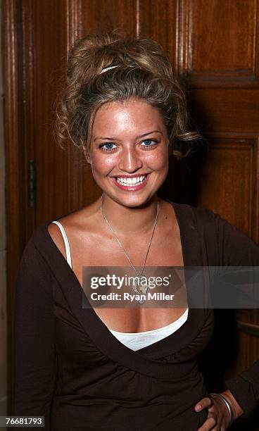 Actress Lauren Storm arrives for the opening night performance of "Camelot" starring Lou Diamond Phillips at UCLA's Royce Hall on September 11, 2007...