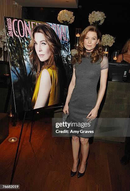 Actress Ellen Pompeo attends the Los Angeles Confidential Pre-Emmy Party hosted by Ellen Pompeo on September 11, 2007 in Los Angeles, CAlifornia.