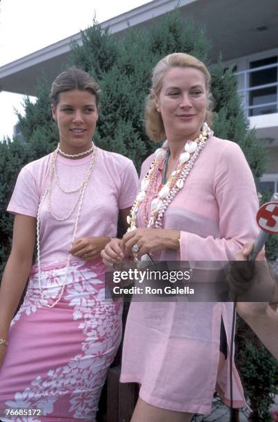 Princess Caroline and her mother, Princess Grace of Monaco, in Ocean City, New Jersey, 30th July 1978.