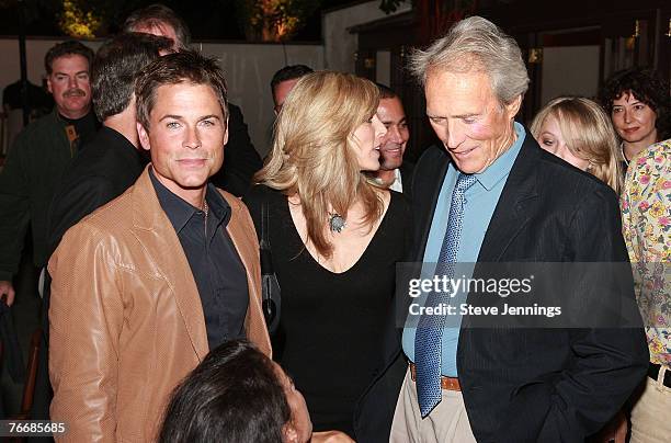 Rob Lowe, Marla Maples and Clint Eastwood at the Audi Best Buddies Challenge on September 7, 2007 at theFirst Lady's Reception, Chateau Julien, in...