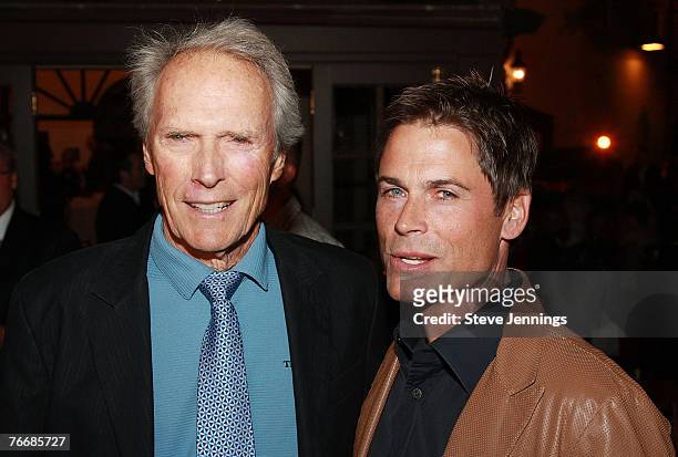 Clint Eastwood and Rob Lowe at the Audi Best Buddies Challenge on September 7, 2007 at the First Lady's Reception, Chateau Julien, in Carmel,...