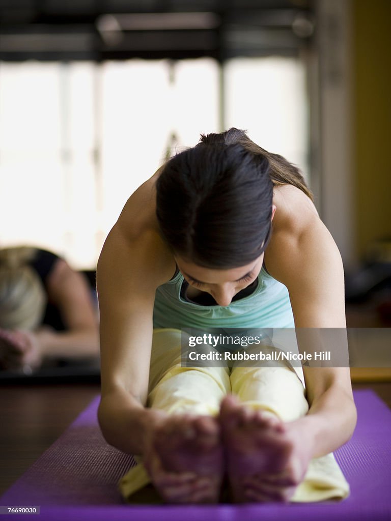 Women at yoga class