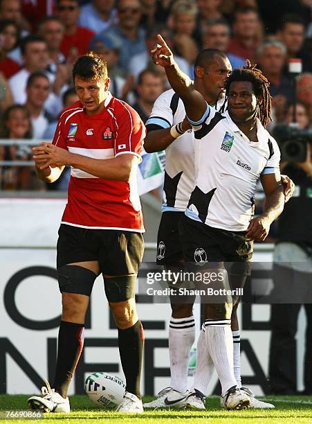 Seru Rabeni Japan V Fiji Irb Rwc 2007 Match Eleven Photos and Premium High Res ...