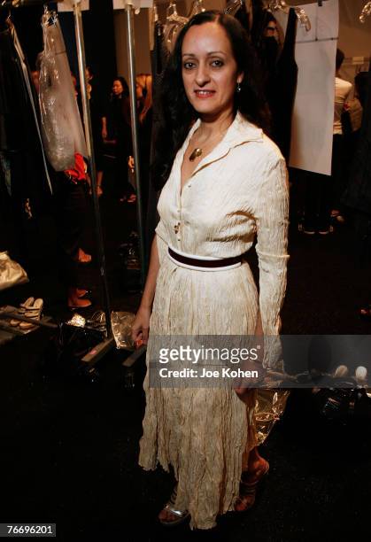 Designer Isabel toledo backstage at Anne Klein fashion show during Mercedes-Benz Fashion Week Spring 2008 on September 12, 2007 in New York