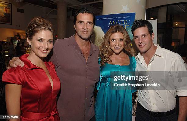 Actress Marisa Petroro, actor John Enos III, actress Cerina Vincent, and actor Jay Jablonski at the premiere of 'Everybody Wants to be Italian" at...