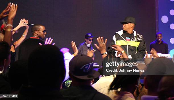 Kanye West and Jay-Z attends BET's "106 and Park" - September 11, 2007 in New York City, NY