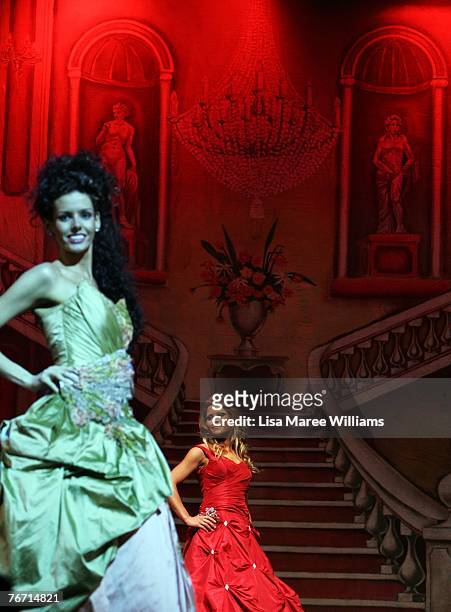 Finalists compete for the title of Miss Earth Australia at the Enmore Theatre, September 13, 2007 in Sydney, Australia. Thirty-five finalists are...
