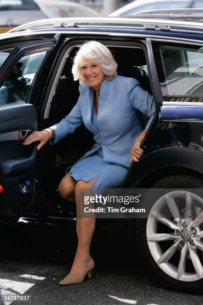Camilla, Duchess of Cornwall arrives to officially open the new junior school building at Queen's Gate School, South Kensington on September 13, 2007...