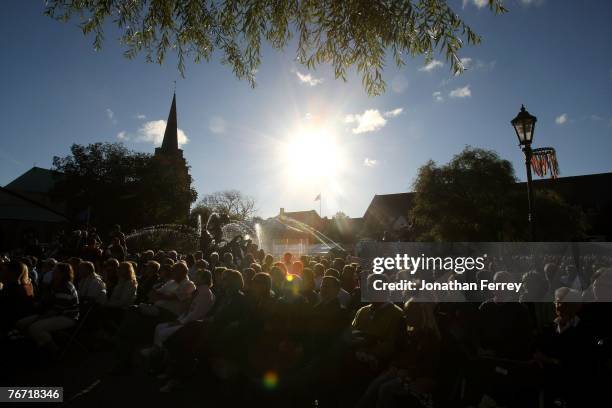 General view of the town square during the Opening Ceremonies prior to the start of the Solheim Cup at Halmstad Golf Club on September 2007 in...