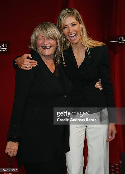Christiane zu Salm and Alice Schwarzer attend the annual Bertelsmann party on September 13, 2007 in Berlin, Germany.