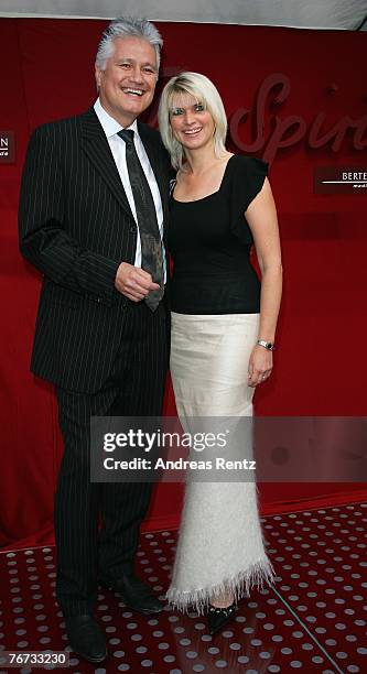 Guido Knopp and hhis wife Gabriella Knopp attend the annual Bertelsmann party on September 13, 2007 in Berlin, Germany.