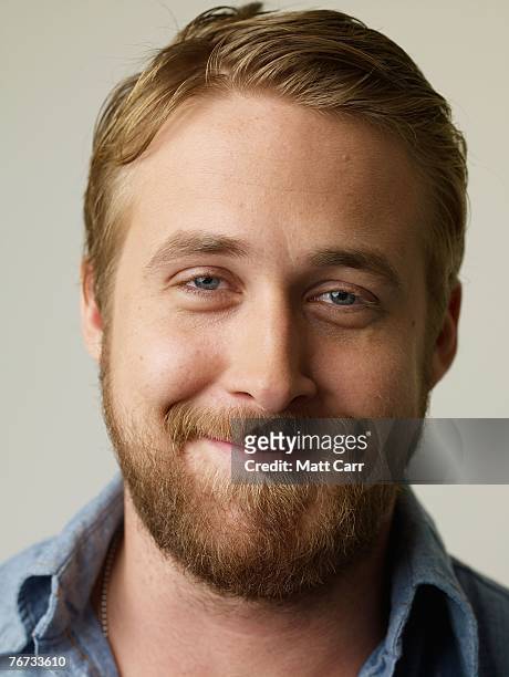 Actor Ryan Gosling from the film "Lars and the Real Girl" poses for a portrait in the Chanel Celebrity Suite at the Four Season hotel during the...
