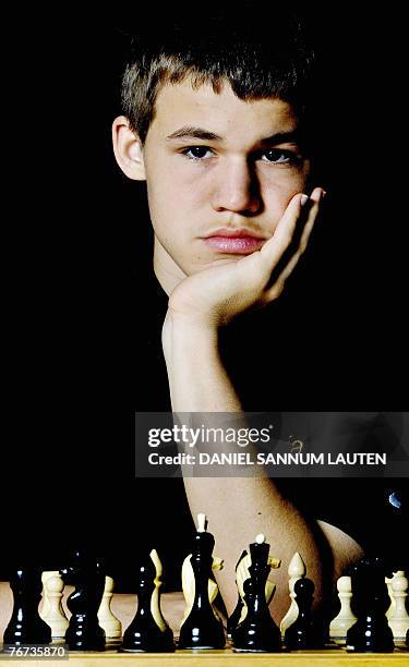 Pierre-Henry Deshayes Norwegian chess genius Magnus Carlsen attends a press conference in Oslo 13 September 2007. Ranked 17 in the World Chess...