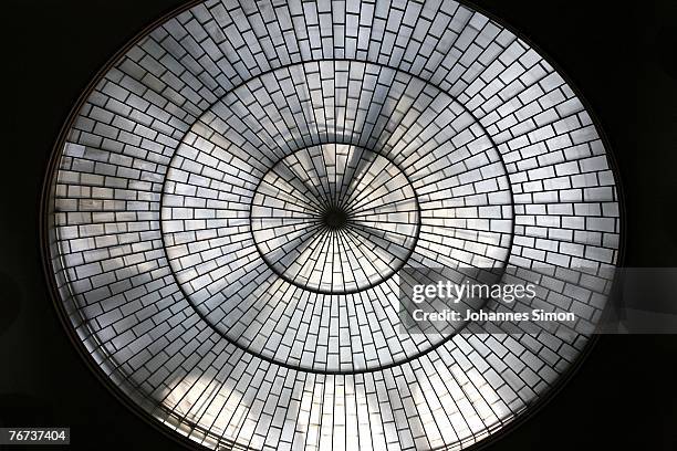 The giant glass ceiling of the Munich district court, the former so called People's Court of Law , is seen, where a memorial for the White Rose...