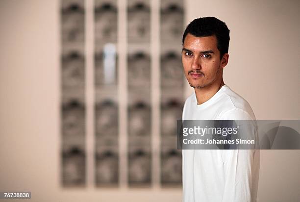 The South-African artist Robin Rhode poses at Haus der Kunst exhibition hall on September 14, 2007 in Munich, Germany. Rhode's exhibition "Walk Off",...