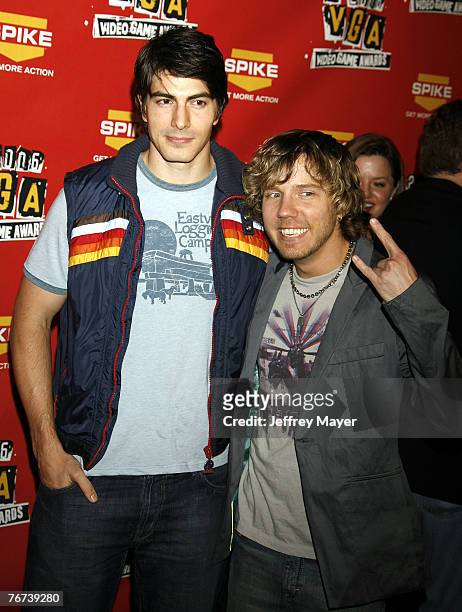 Brandon Routh and Cliffy B of Epic Games