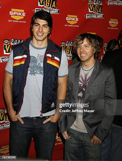 Brandon Routh and Cliffy B of Epic Games