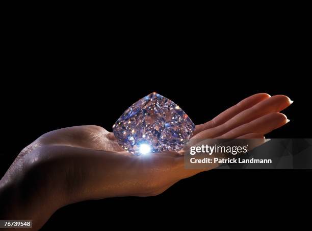 The Centenary diamond on display at the Diamond Trading Company in London. It was found on July 17th, 1986 by the electric X-ray recovery system at...